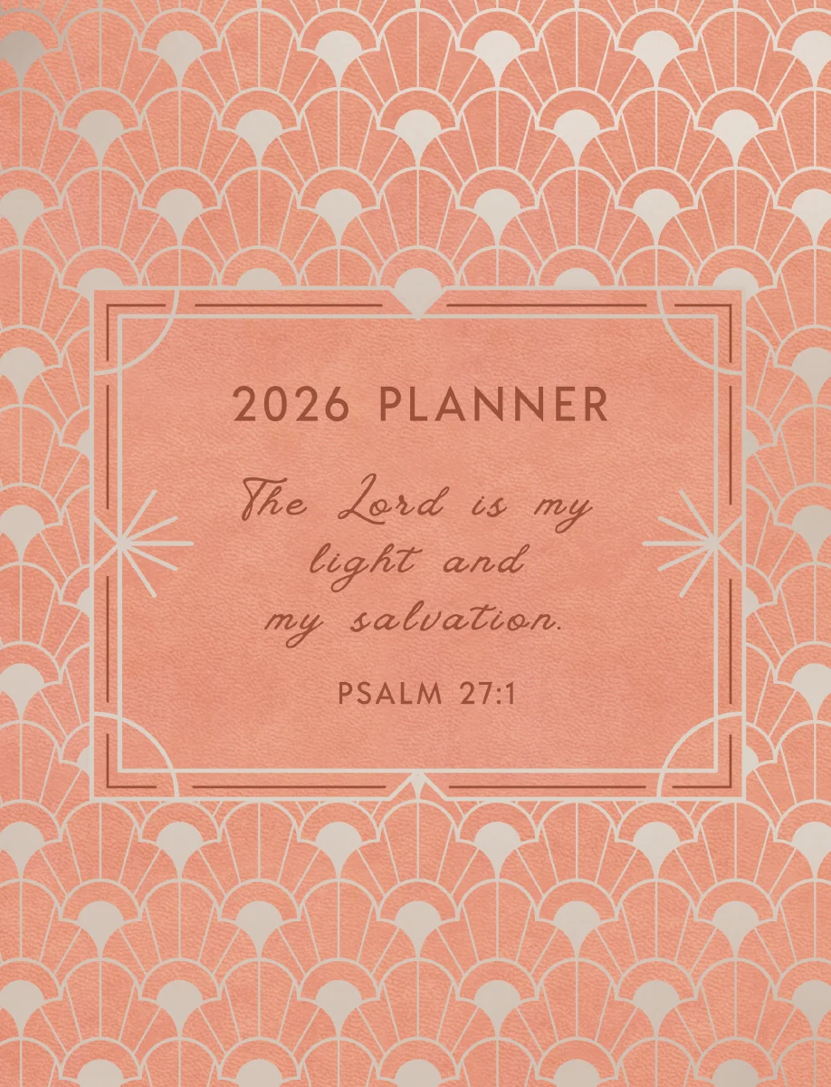 2026 NKJV 16-Month Scripture Planner, Zippered Leathersoft, Pink, The Lord Is My Light