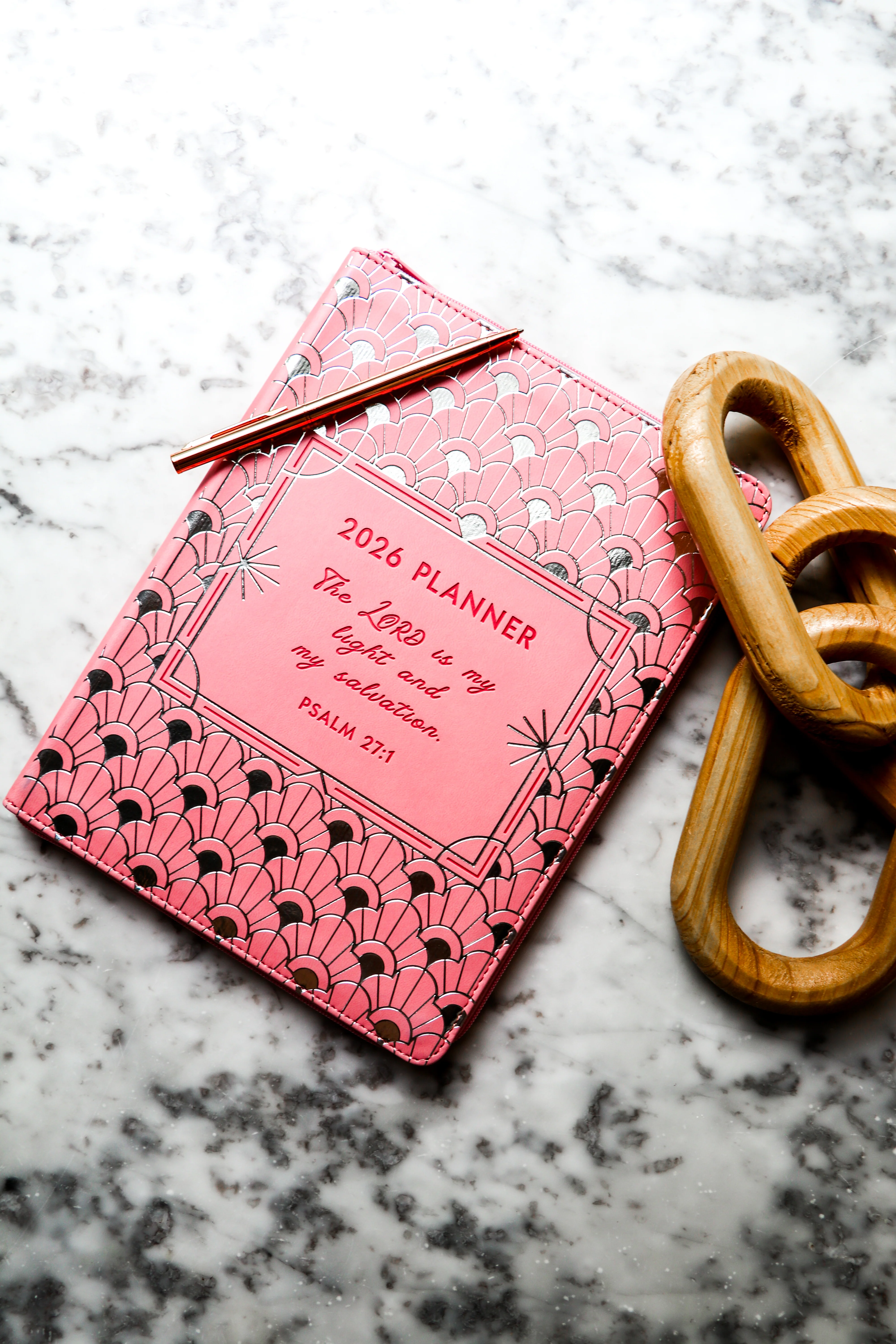 2026 NKJV 16-Month Scripture Planner, Zippered Leathersoft, Pink, The Lord Is My Light - Image 11