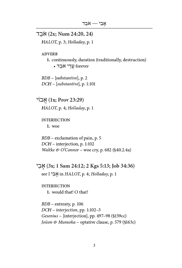 An Interpretive Lexicon of Old Testament Hebrew and Aramaic: Analysis of Adverbs, Conjunctions, Interjections, Particles, Prepositions, and Pronouns - Image 7