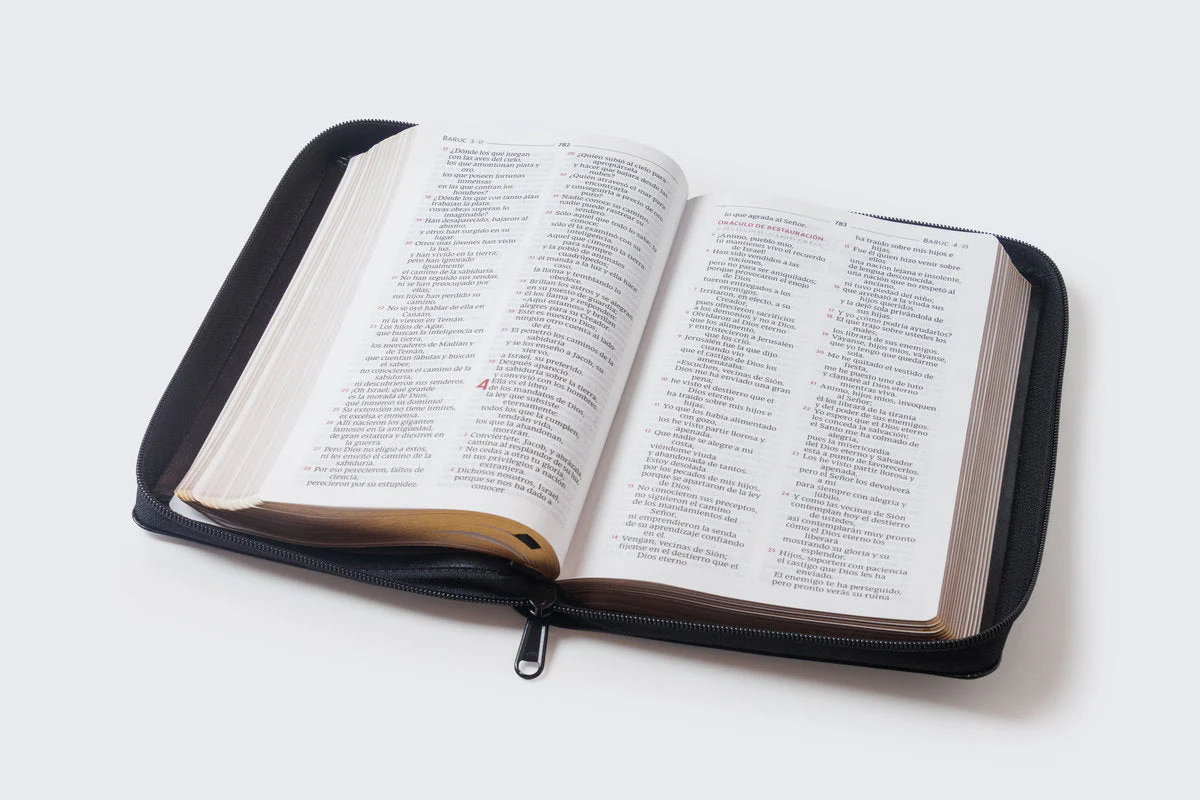 Biblia Católica, Regalos y Ceremonias, Piel reciclada, Rosado, Comfort Print - Image 45