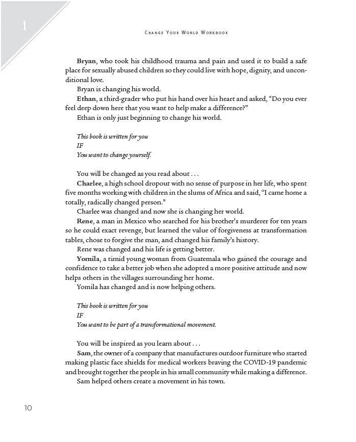 Change Your World Workbook: How Anyone, Anywhere Can Make a Difference - Image 6