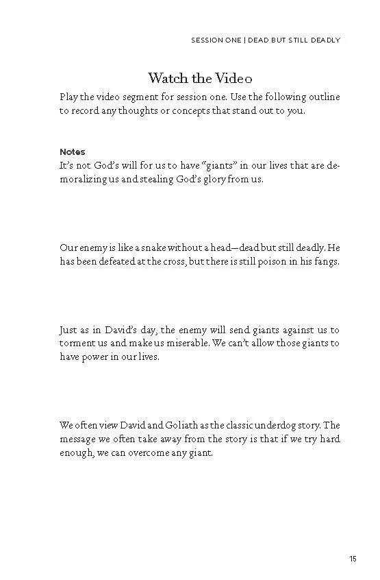 Goliath Must Fall Study Guide with DVD: Winning the Battle Against Your Giants - Image 11