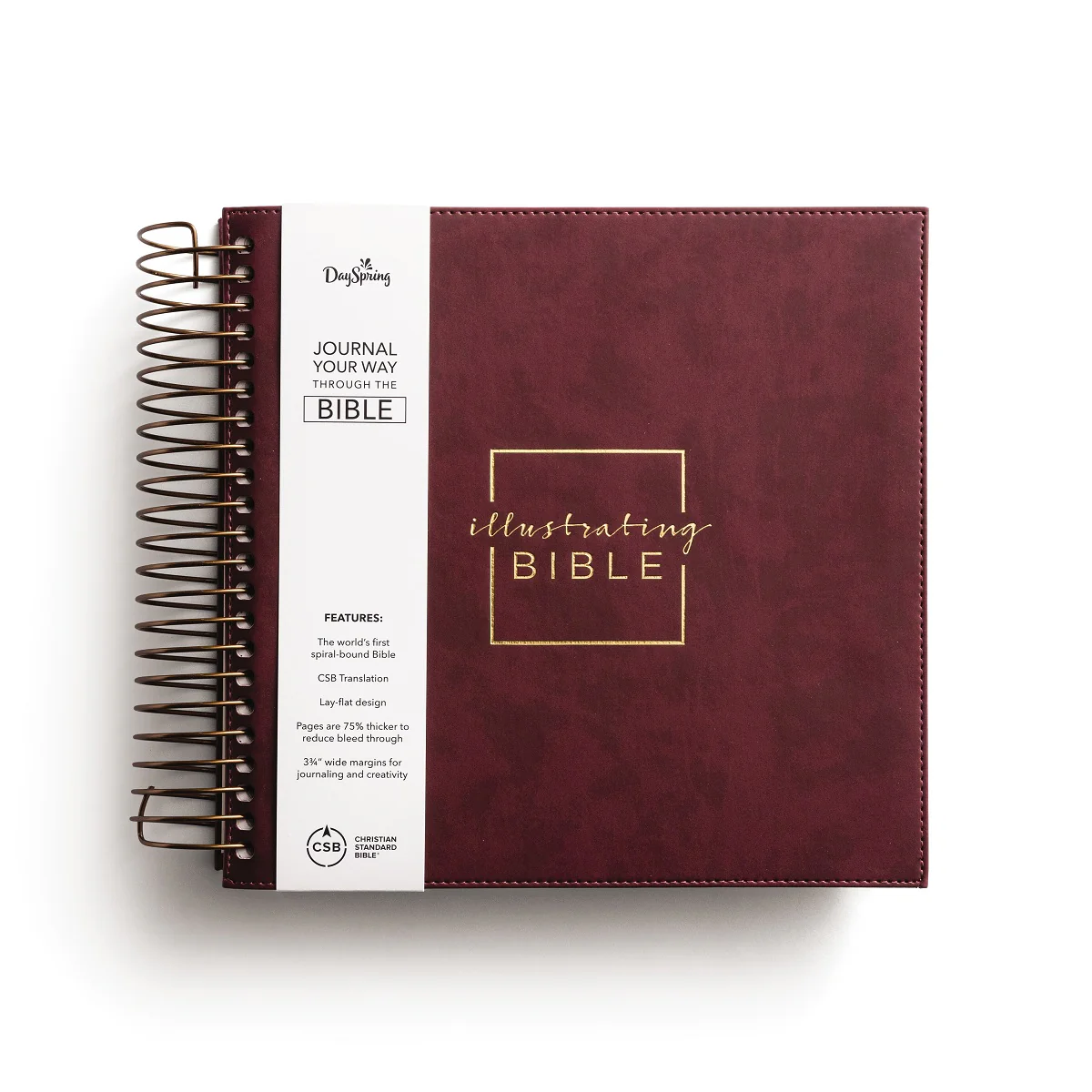 CSB, Spiral-bound Illustrating Bible, Softcover Spiral, Cranberry: Draw, Write, and Reflect Your Way Through Scripture - Image 2