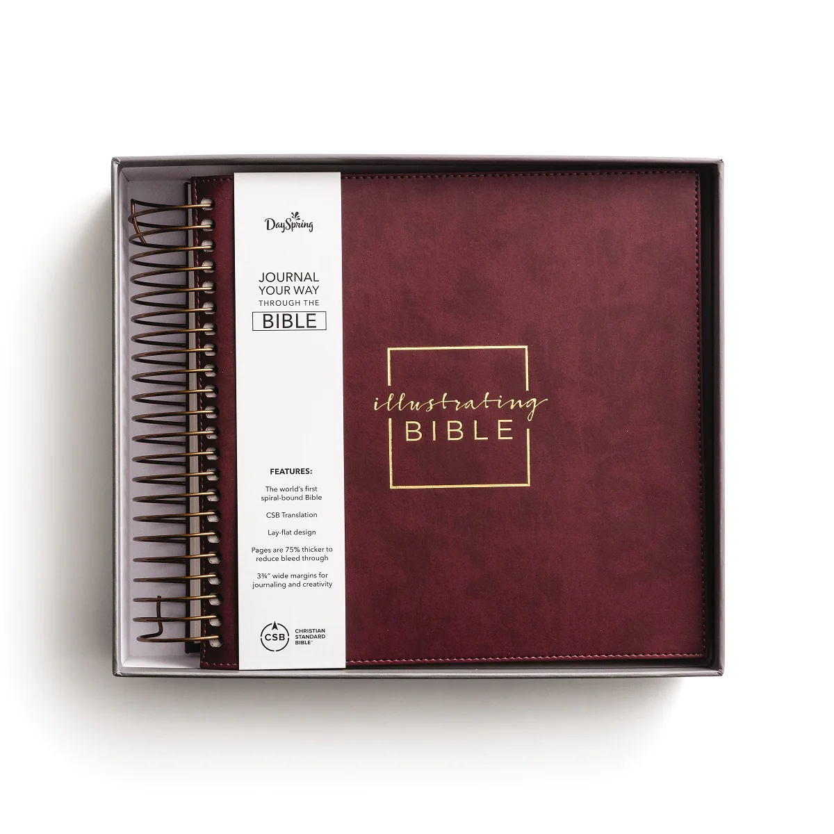 CSB, Spiral-bound Illustrating Bible, Softcover Spiral, Cranberry: Draw, Write, and Reflect Your Way Through Scripture - Image 3