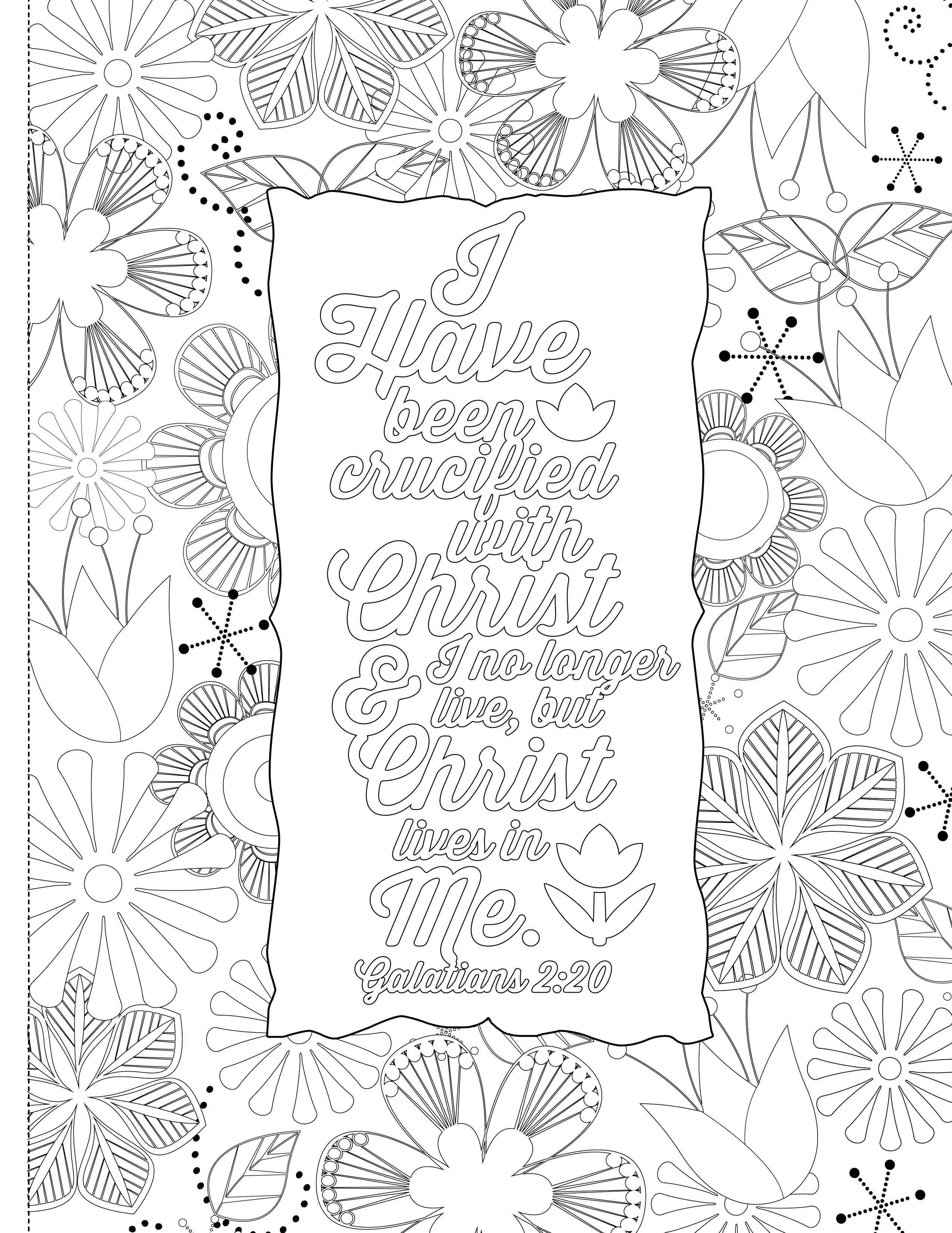 Inspiring Words Coloring Book: 30 Verses from the Bible You Can Color - Image 6