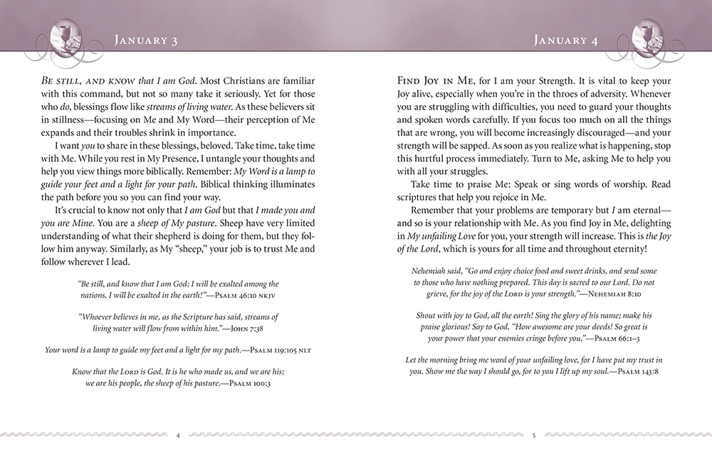 Jesus Always, Large Text Leathersoft, with Full Scriptures: Embracing Joy in His Presence (A 365-Day Devotional) – The Perfect Christian Gift for Lent and Easter - Image 3