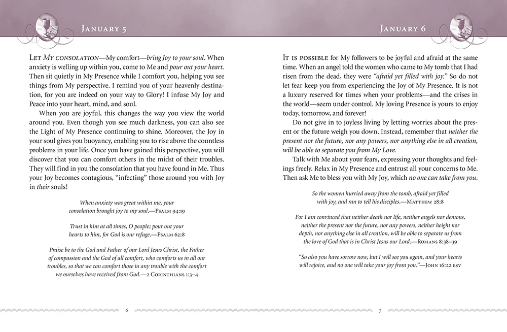 Jesus Always, Large Text Leathersoft, with Full Scriptures: Embracing Joy in His Presence (A 365-Day Devotional) – The Perfect Christian Gift for Lent and Easter - Image 4