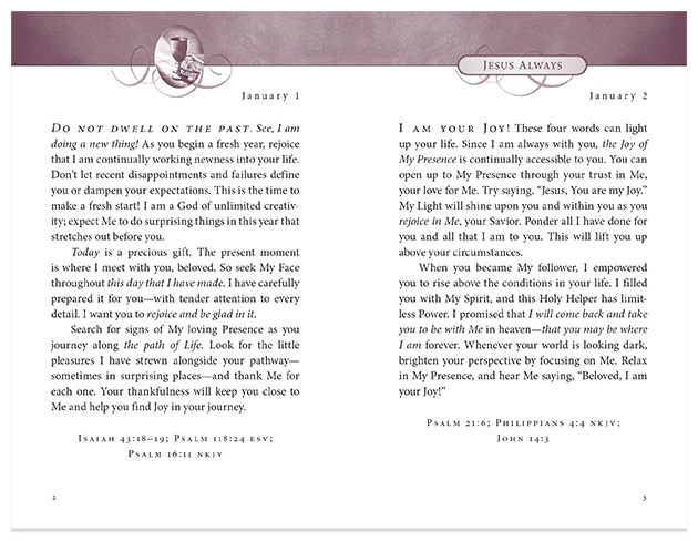 Jesus Always, Leathersoft, with Scripture References: Embracing Joy in His Presence (A 365-Day Devotional) – The Perfect Christian Gift for Lent and Easter - Image 3