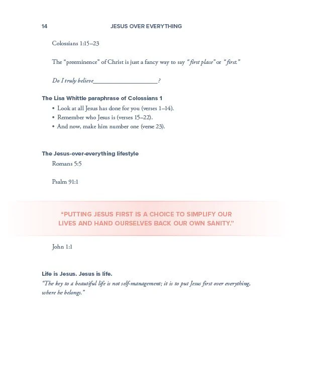 Jesus Over Everything Bible Study Guide plus Streaming Video, Updated Edition: Uncomplicating the Daily Struggle to Put Jesus First - Image 11