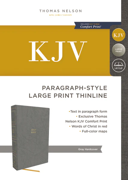 KJV, Paragraph-style Large Print Thinline Bible, Red Letter, Comfort Print