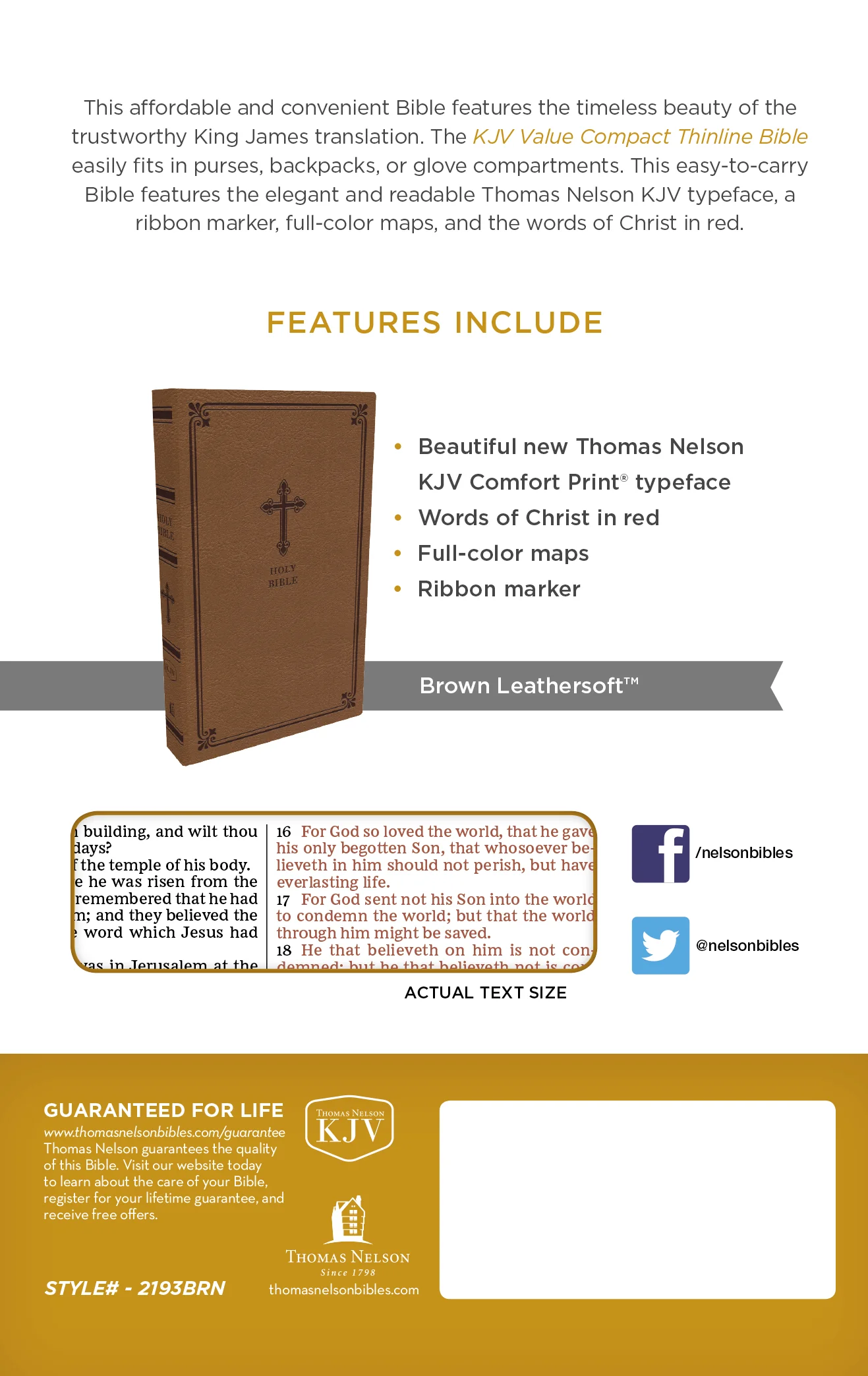KJV, Value Thinline Bible, Compact, Red Letter, Comfort Print - Image 11