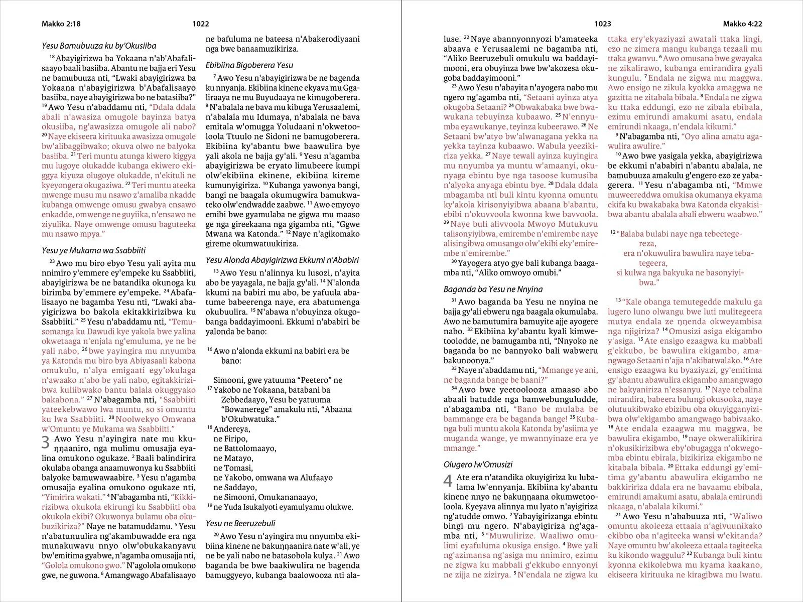 Luganda Contemporary Bible, Hardcover, Red Letter - Image 4