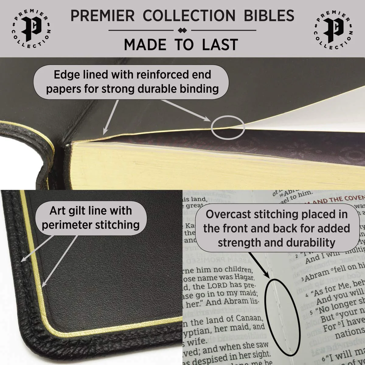 NASB, Single-Column Reference Bible, Wide Margin, Premium Goatskin Leather, Black, Premier Collection, Black Letter, 1995 Text, Art Gilded Edges, Comfort Print - Image 4