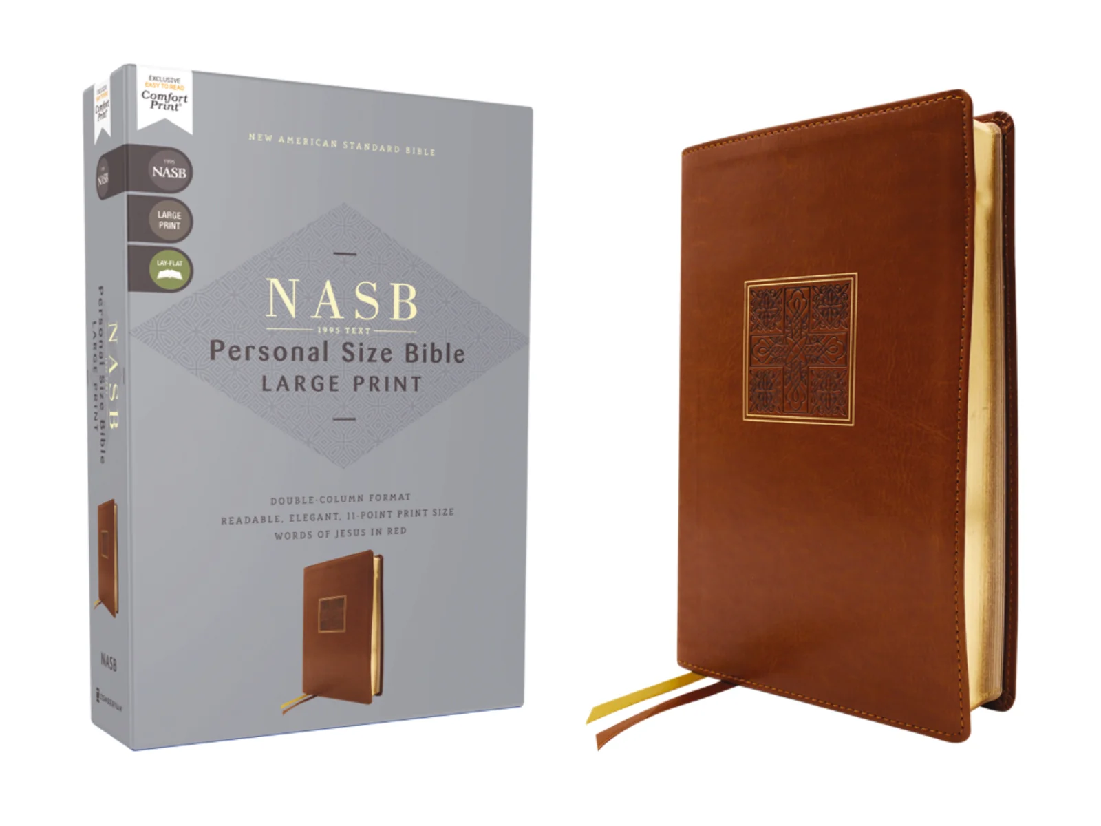 NASB, Personal Size Bible, Large Print, Red Letter, 1995 Text, Comfort Print