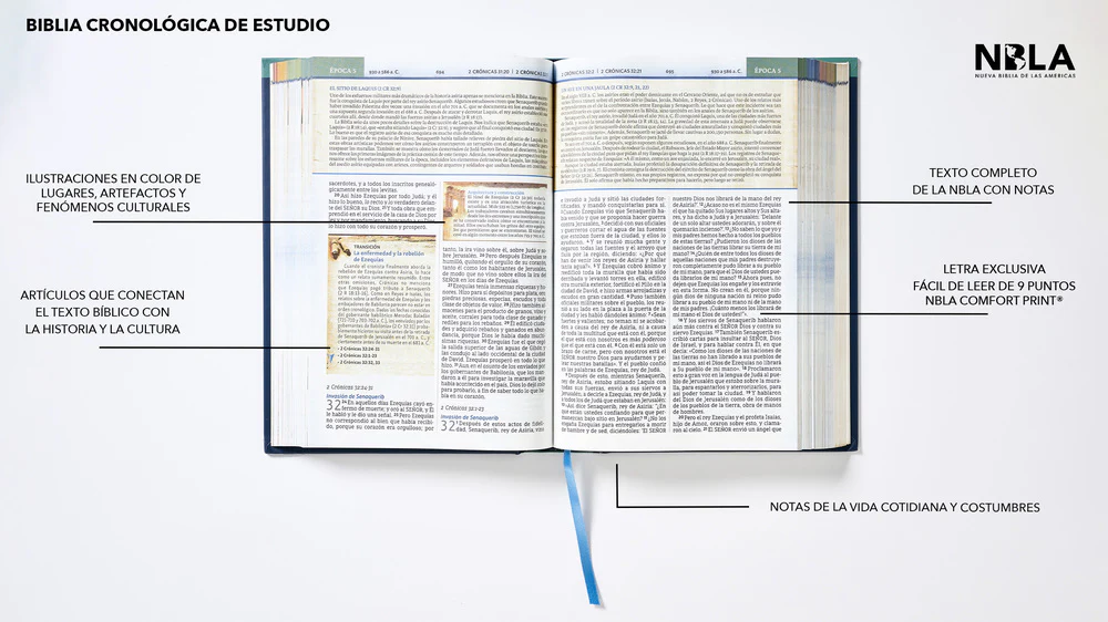 NBLA, Biblia Cronológica de Estudio, Interior a Cuatro Colores - Image 5