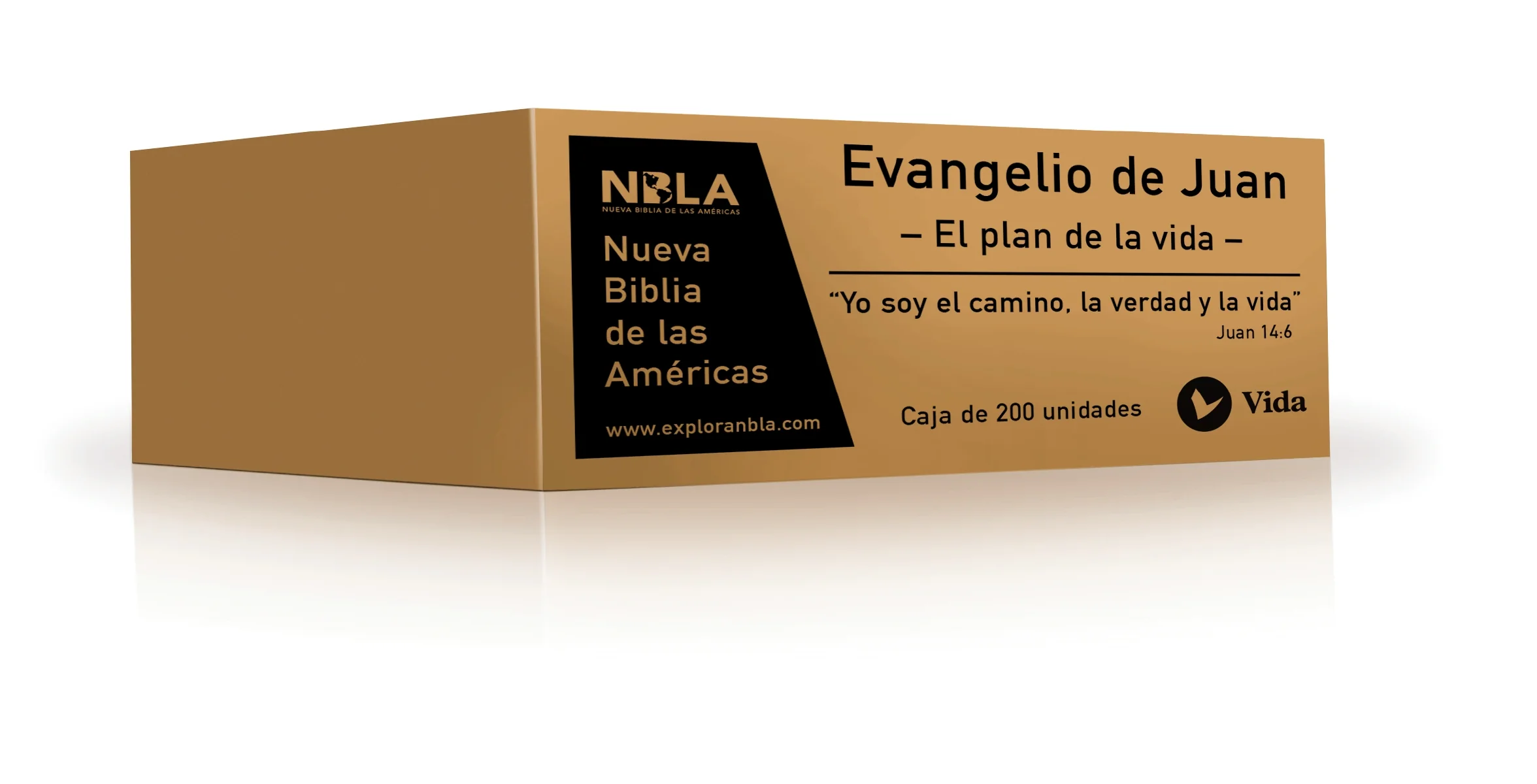 NBLA, Evangelio de Juan, "El plan de la vida", Tapa rústica, Caja de 200