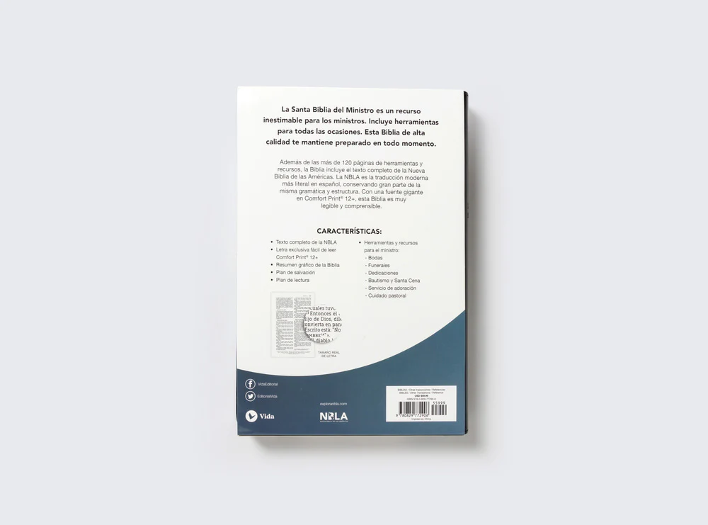 NBLA, Biblia del Ministro, Letra gigante, Leathersoft, Negra, Comfort Print - Image 7