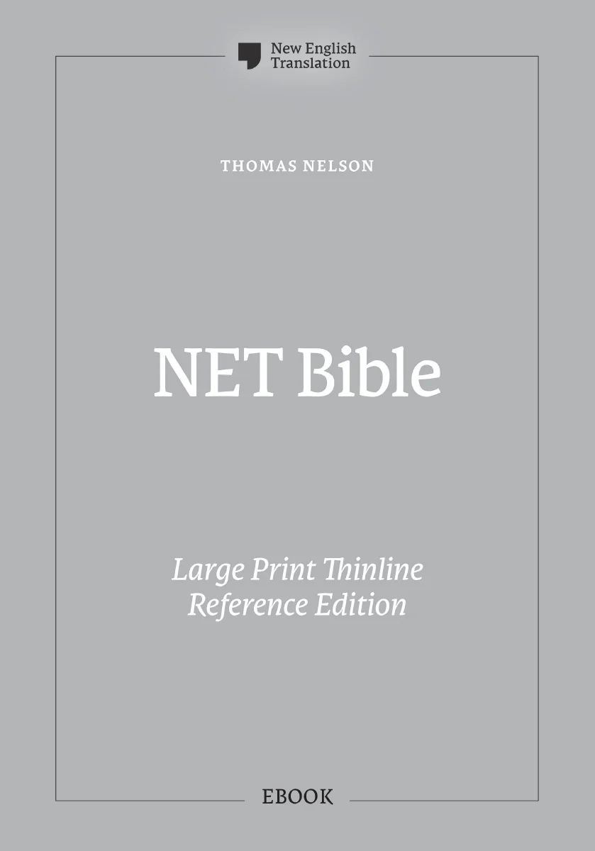 NET Bible, Large Print Thinline with Cross References, Comfort Print