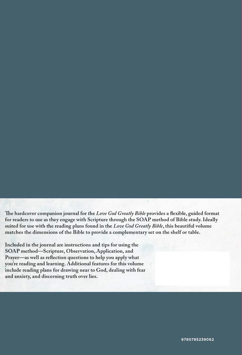 Love God Greatly Journal: A SOAP Method Journal for Bible Study (Blue Cloth-bound Hardcover) - Image 2