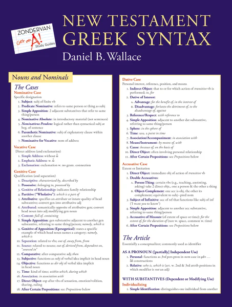 New Testament Greek Syntax Laminated Sheet - Image 2