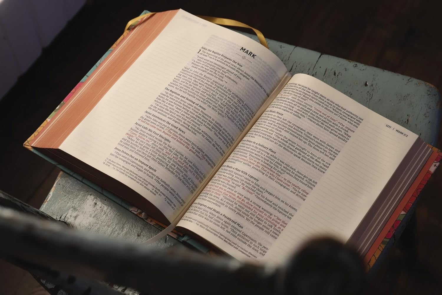 NIV, Artisan Collection Bible, Cloth over Board, Multi-Color/Floral, Red Letter, Comfort Print - Image 8