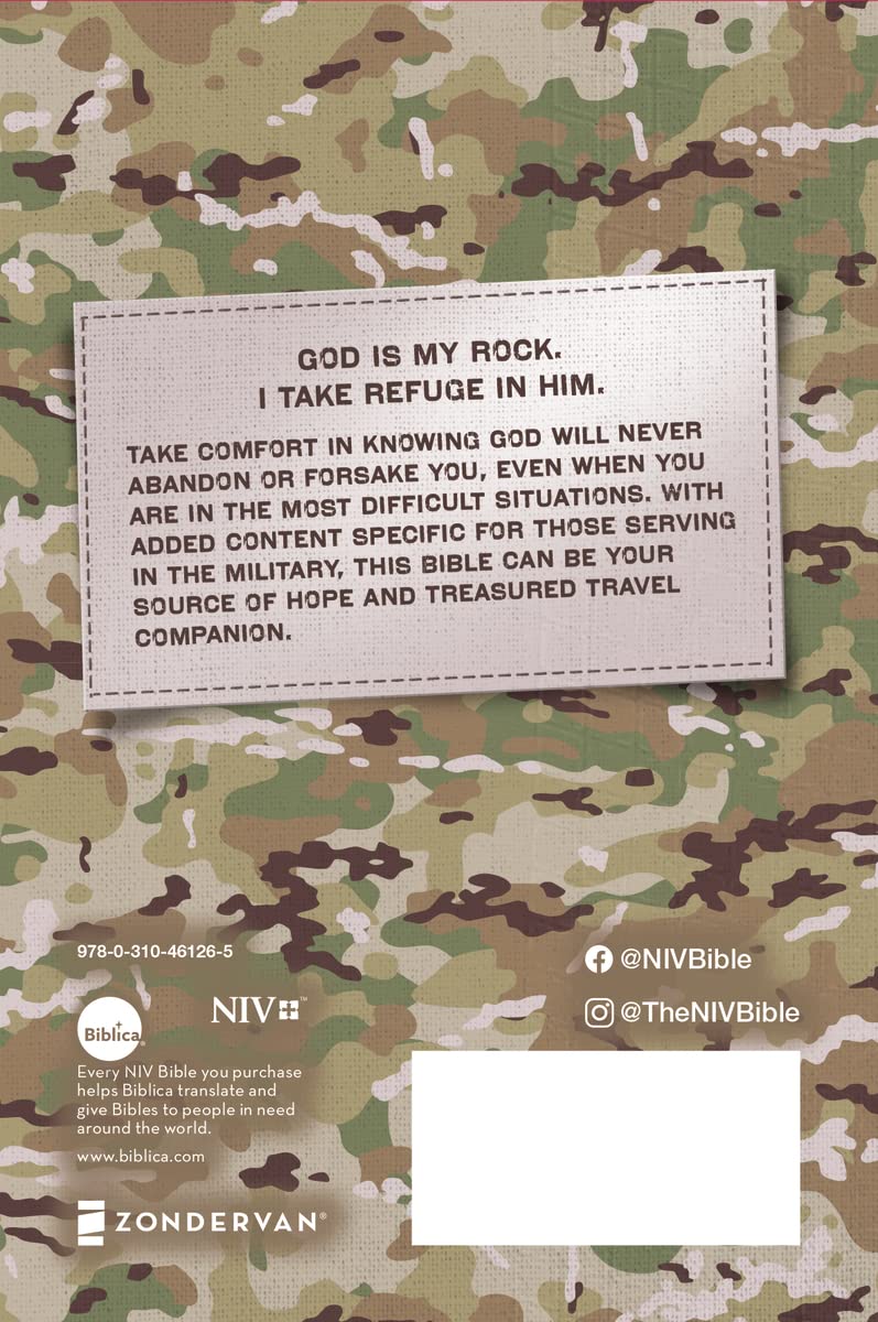 NIV, Holy Bible, Military Edition, Compact, Paperback, Military Camo, Comfort Print - Image 12