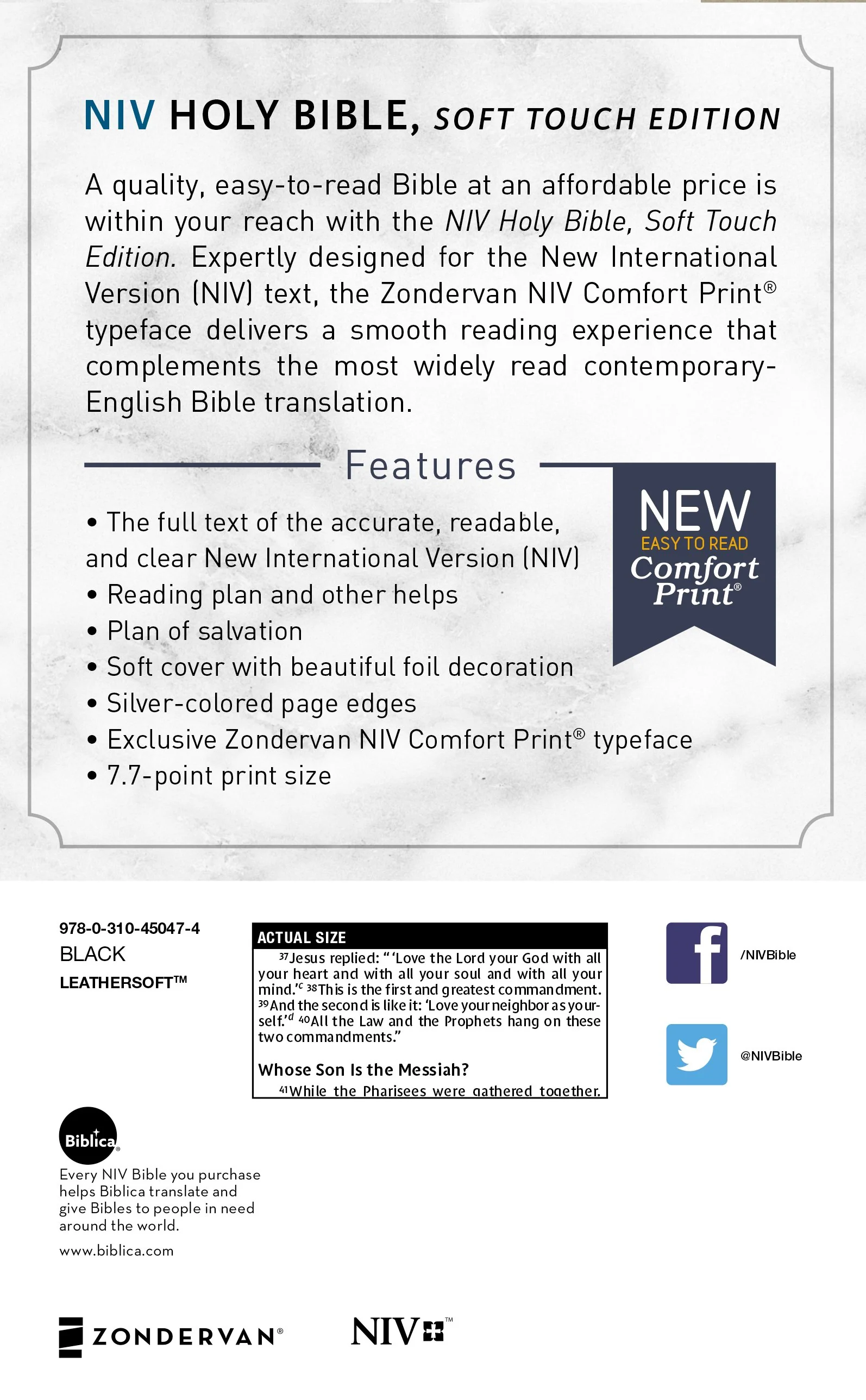 NIV, Holy Bible, Soft Touch Edition, Comfort Print - Image 22