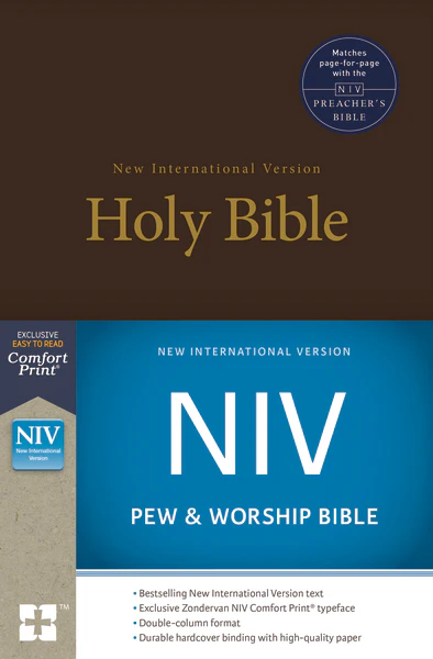 NIV, Church Bible (Pew Bible), Hardcover, Comfort Print