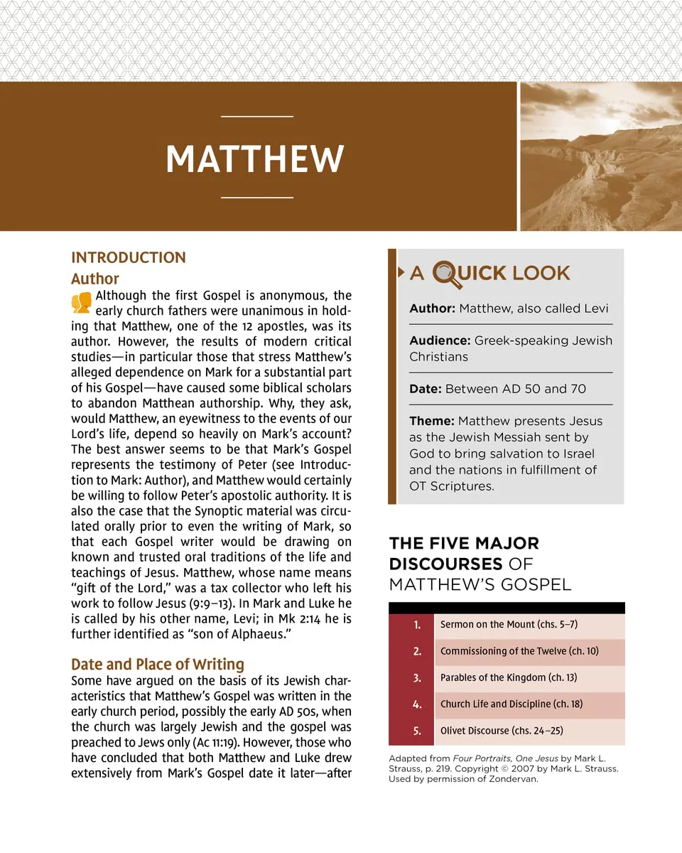 NIV Study Bible Essential Guide to Matthew, Paperback, Red Letter, Comfort Print - Image 4