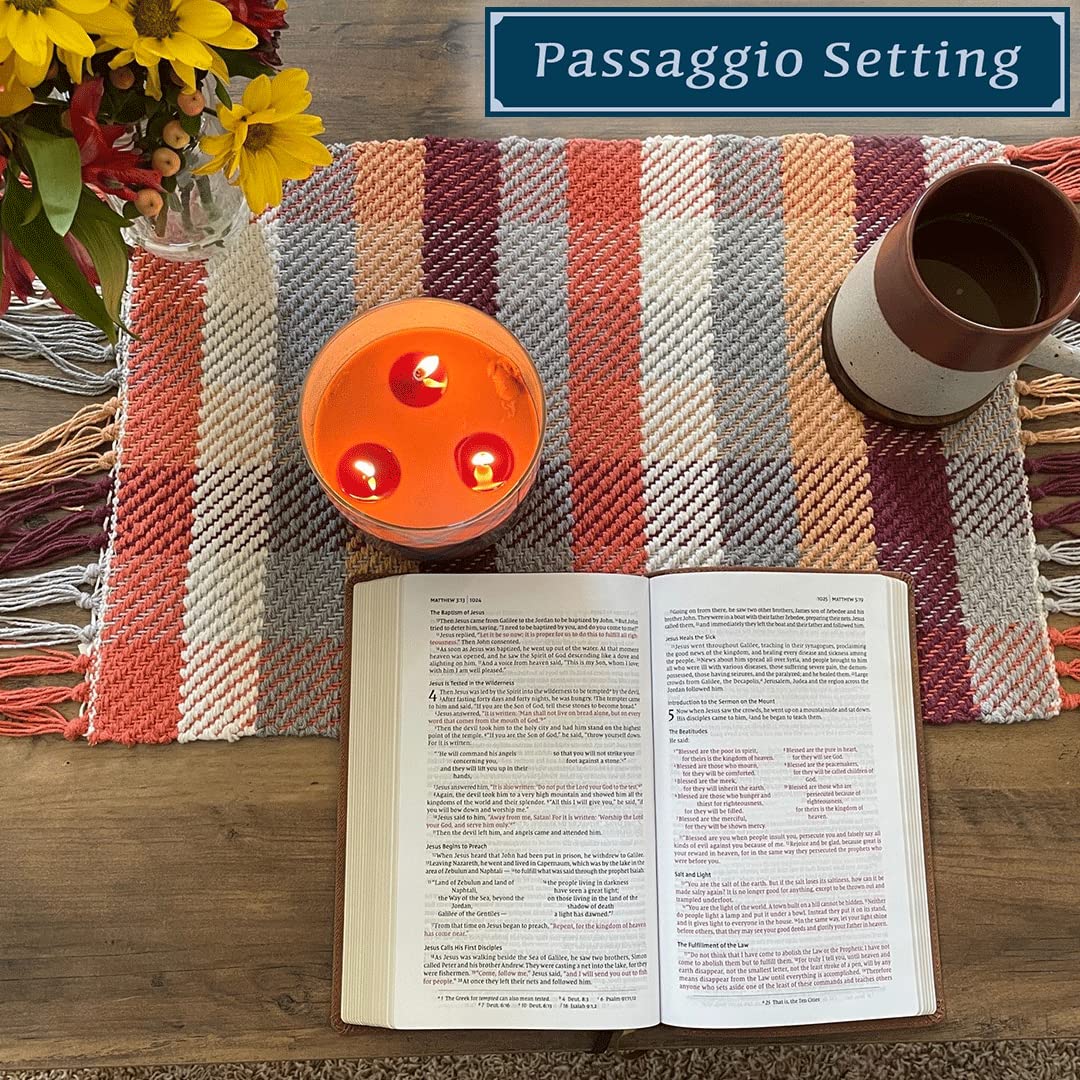 NIV, Thinline Bible, Passaggio Setting, Red Letter Edition, Comfort Print: Elegantly uniting single and double columns into one Passaggio Setting Bible design - Image 6