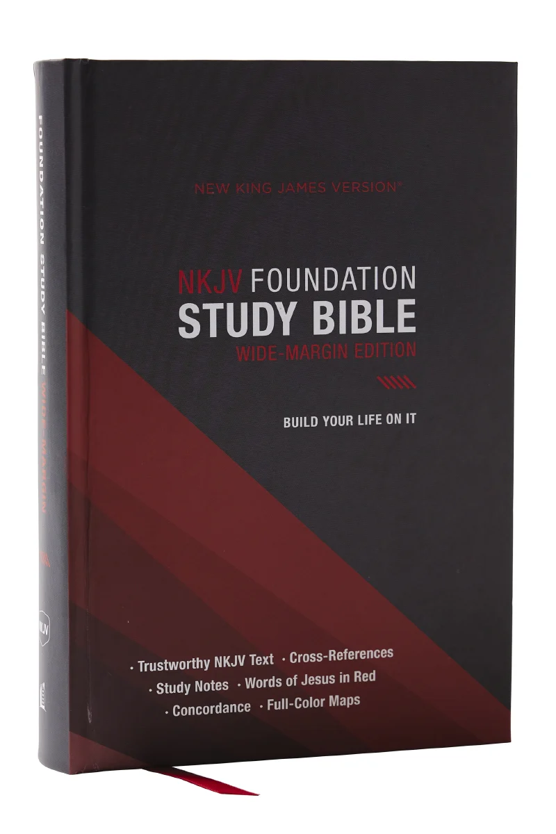 NKJV Foundation Study Bible, Wide-Margin, Black Hardcover, Red Letter - Image 2