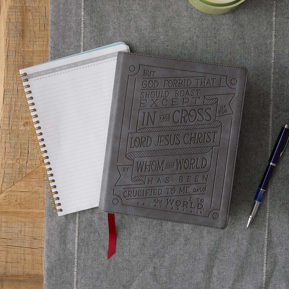 NKJV, Journal Reference Edition Bible, Verse Art Cover Collection, Leathersoft, Gray, Red Letter, Comfort Print: Let Scripture Explain Scripture. Reflect on What You Learn. - Image 5