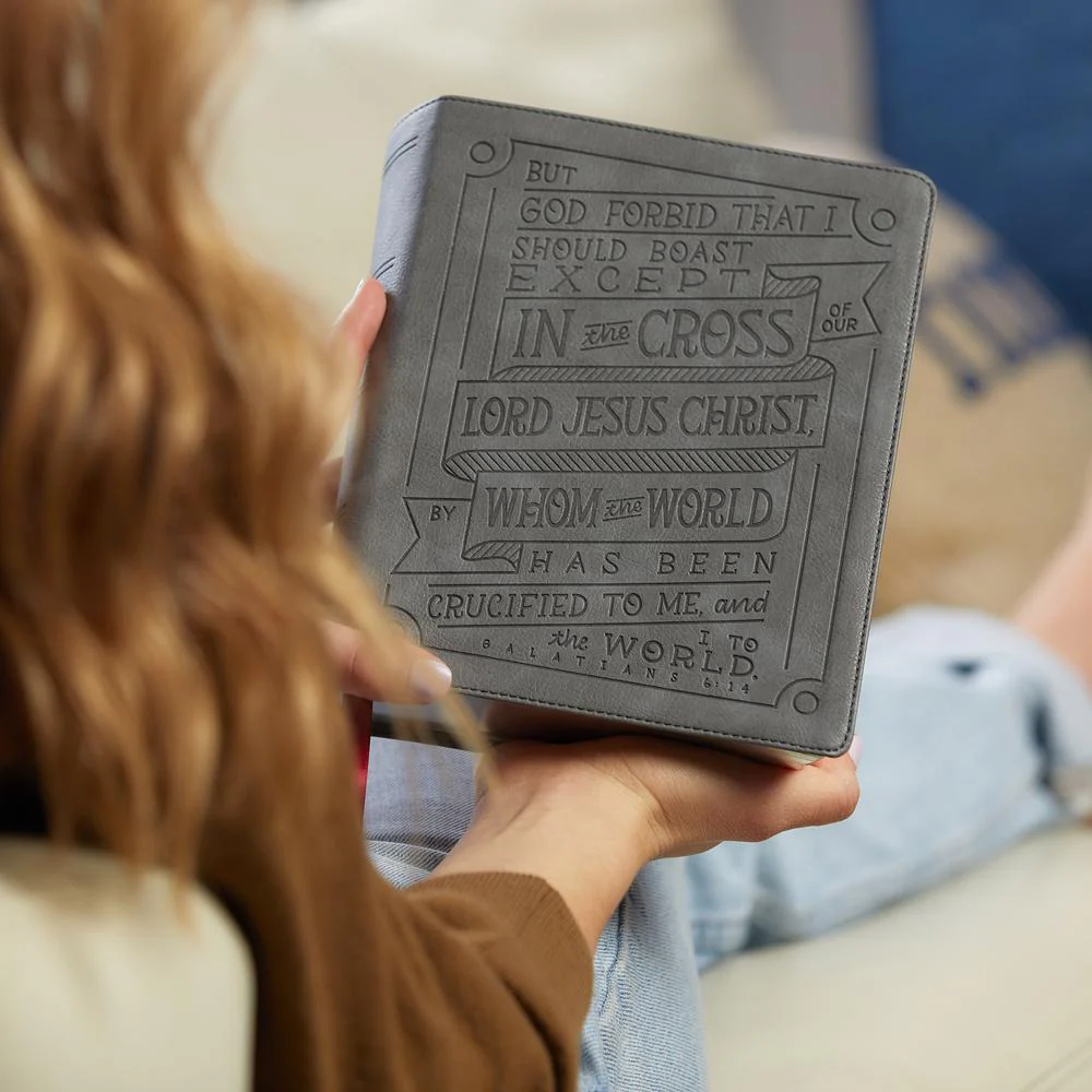 NKJV, Journal Reference Edition Bible, Verse Art Cover Collection, Leathersoft, Gray, Red Letter, Comfort Print: Let Scripture Explain Scripture. Reflect on What You Learn. - Image 6