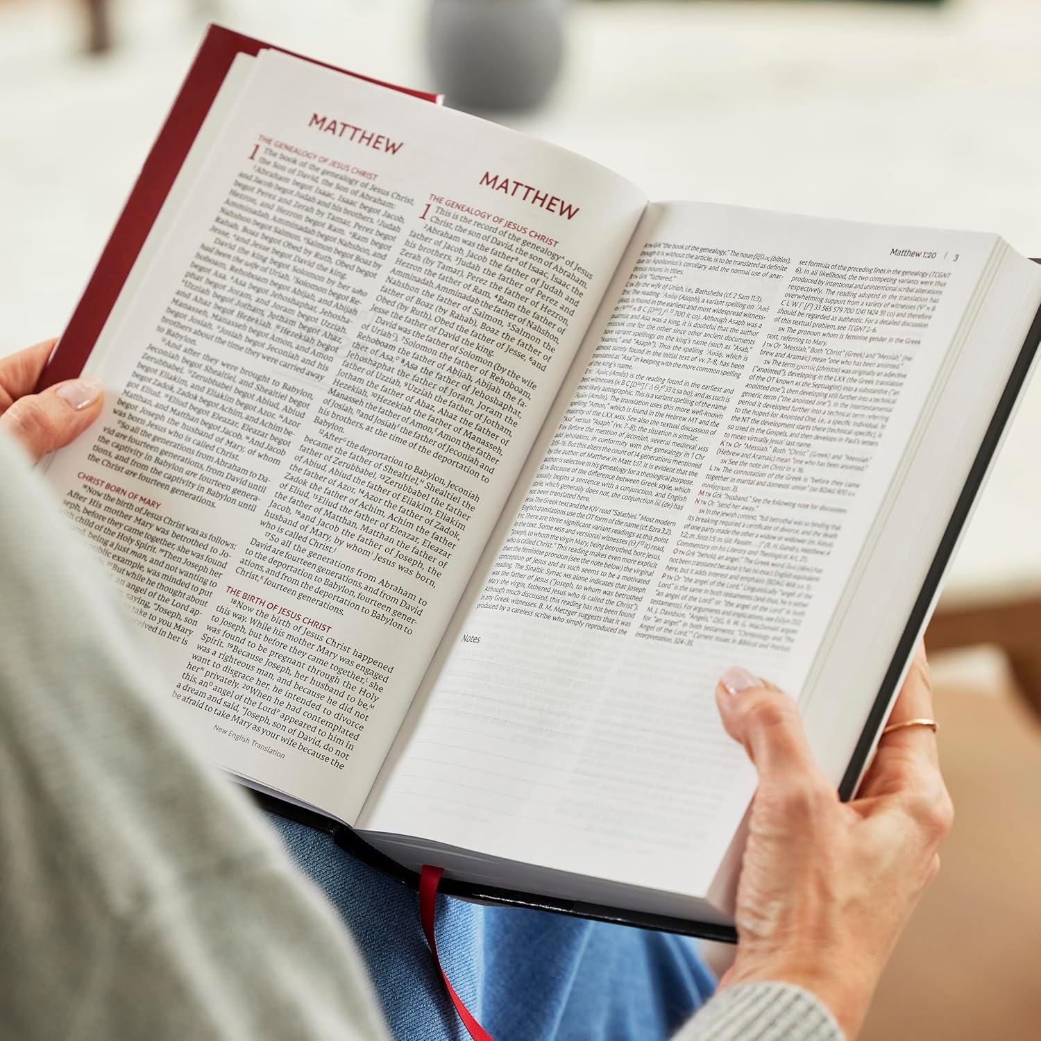 NKJV-NET Parallel New Testament with NET Translators' Notes, Hardcover, Red Letter, Comfort Print: Unparalleled Insights with over 16,000 Translator Notes - Image 11