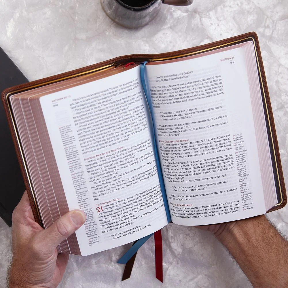 NKJV, Single-Column Reference Bible, Premium Goatskin Leather, Brown, Premier Collection, Comfort Print: Holy Bible, New King James Version - Image 12