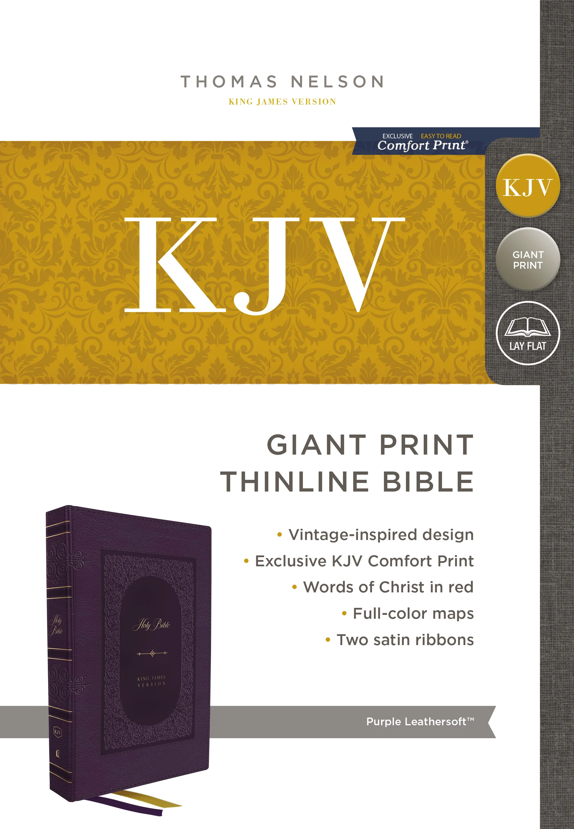 KJV Bible, Giant Print Thinline Bible, Vintage Series, Red Letter, Comfort Print: King James Version - Image 32