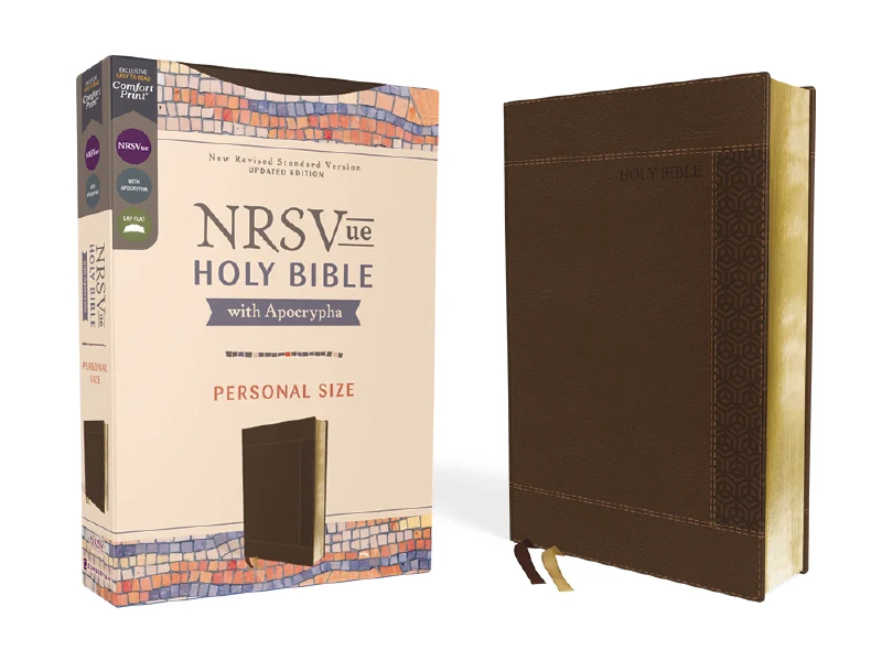 NRSVue, Holy Bible with Apocrypha, Personal Size, Leathersoft, Brown, Comfort Print - Image 4