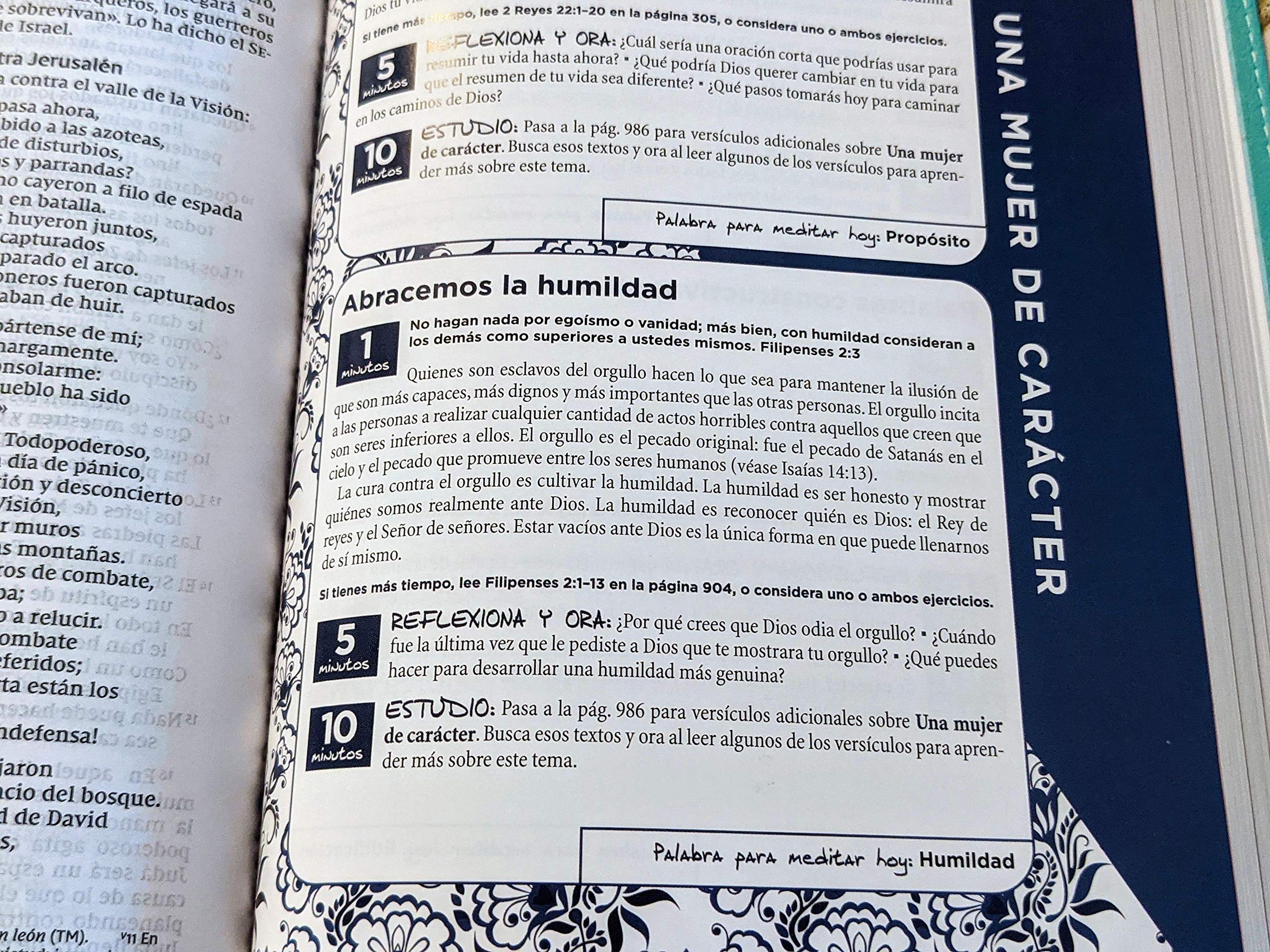 NVI, Biblia de la Mamá Ocupada, Leathersoft, Turquesa, Palabras de Jesús en Rojo, Comfort Print: Inspiración diaria aun cuando solo tienes un minuto - Image 6