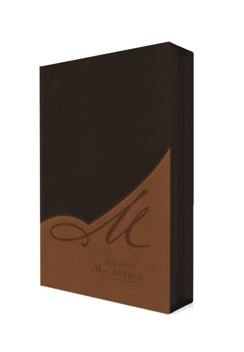 RVR60, Biblia de Estudio MacArthur, Letra grande, Leathersoft, Café, con Índice y Cierre - Image 2