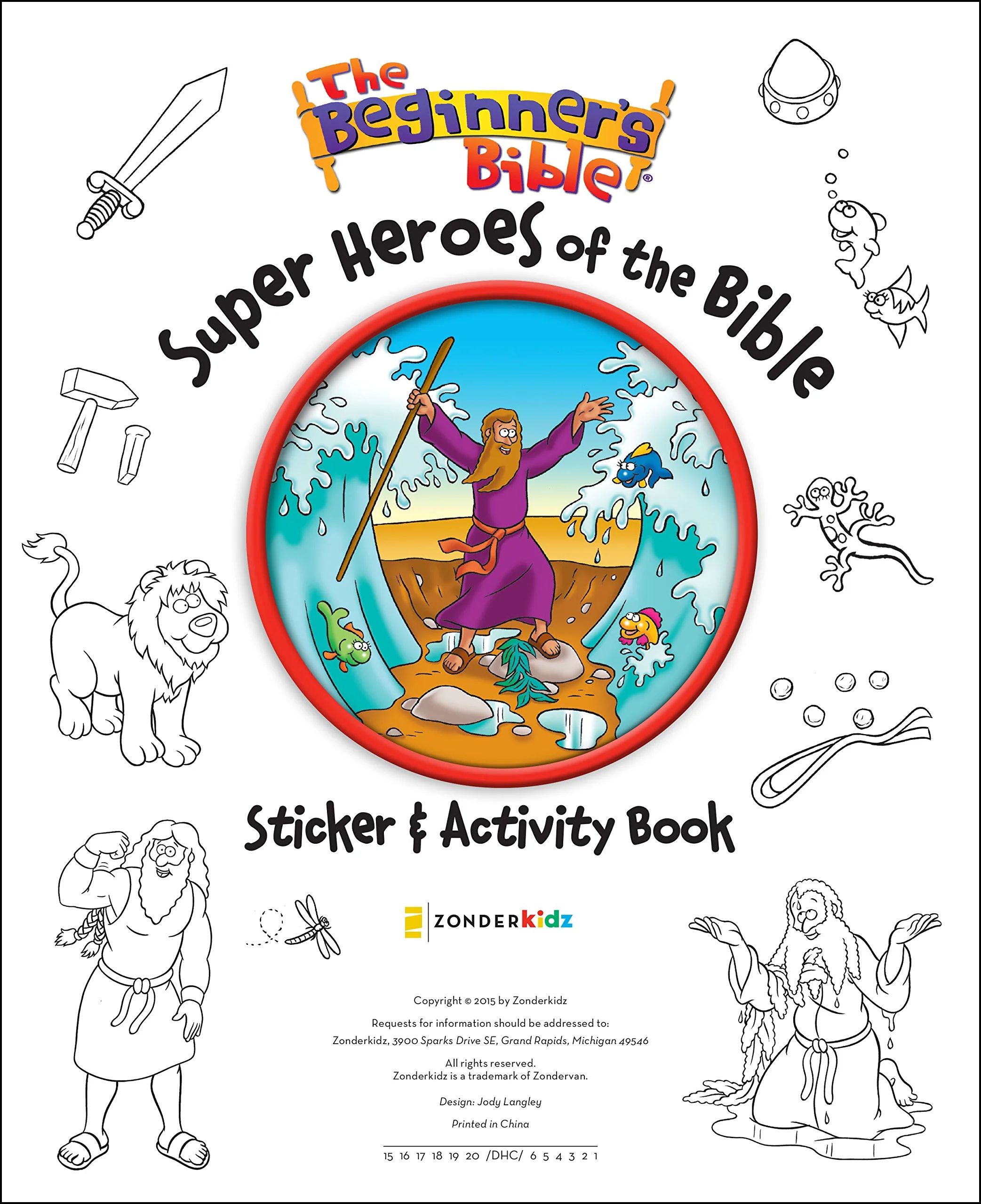 The Beginner's Bible Super Heroes of the Bible Sticker and Activity Book - Image 4