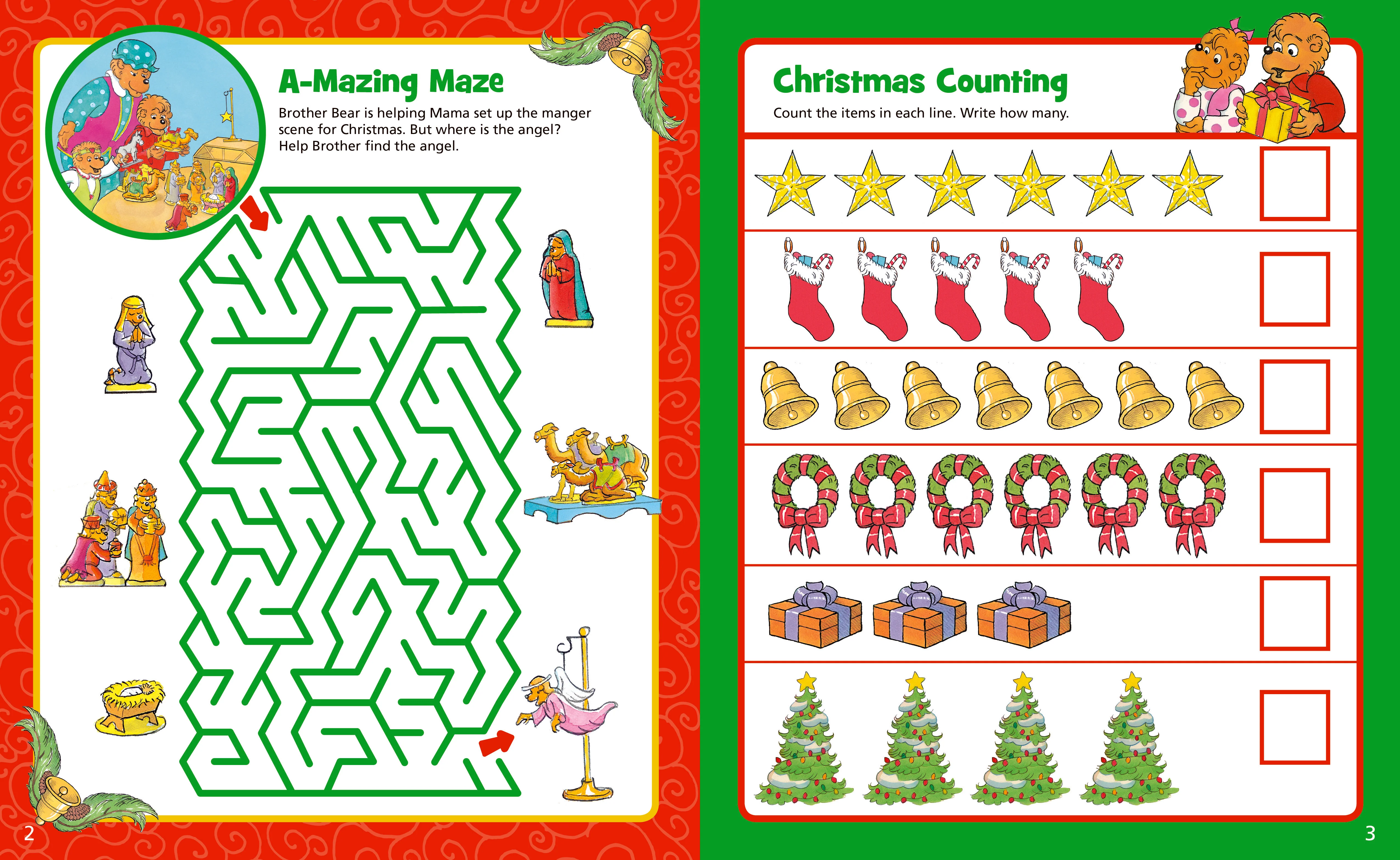 The Berenstain Bears Christmas Fun Sticker and Activity Book - Image 3