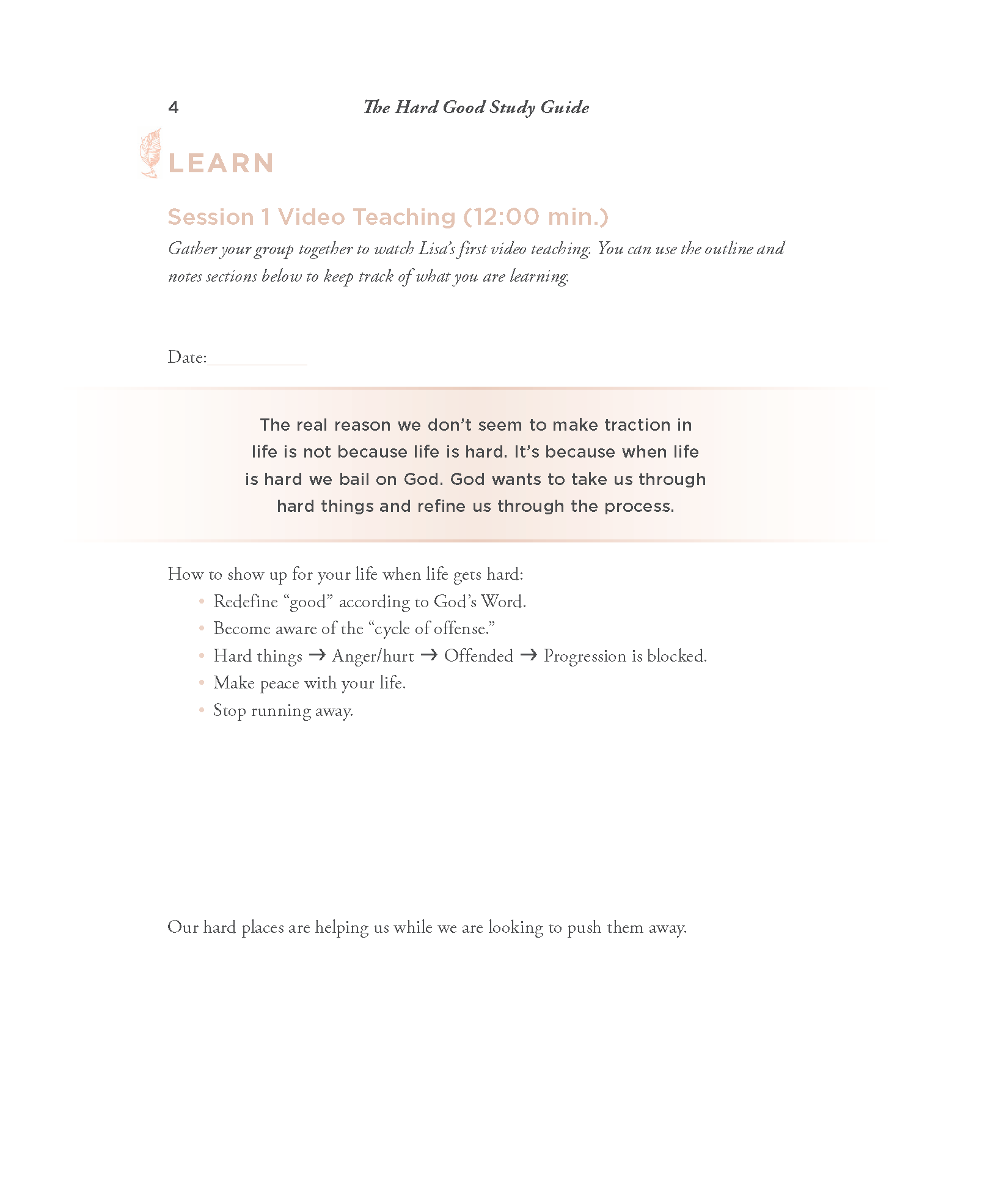 The Hard Good Bible Study Guide plus Streaming Video: Showing Up When You Want to Shut Down - Image 10