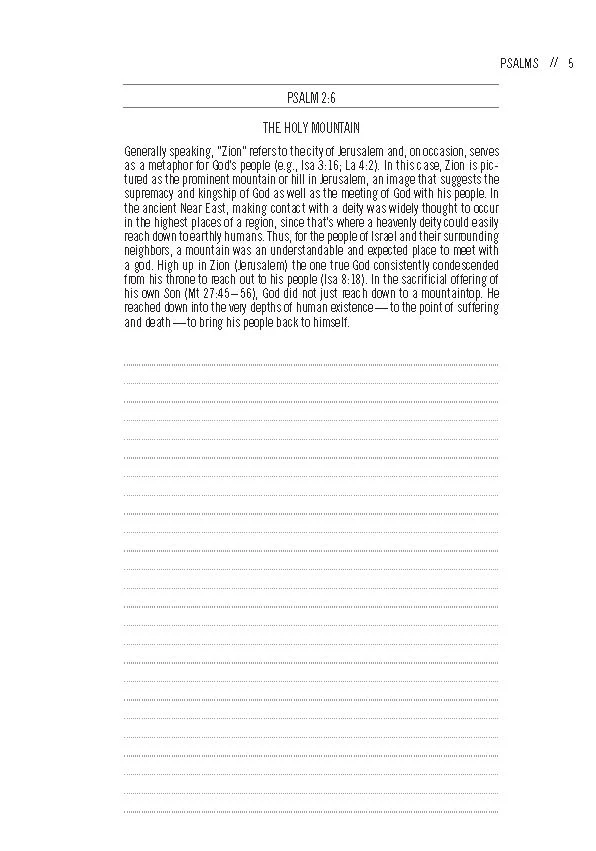 The Jesus Bible Journal, Psalms, NIV, Paperback, Comfort Print - Image 9