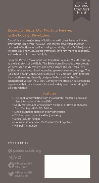 The Jesus Bible Journal, Revelation, NIV, Paperback, Comfort Print - Image 11