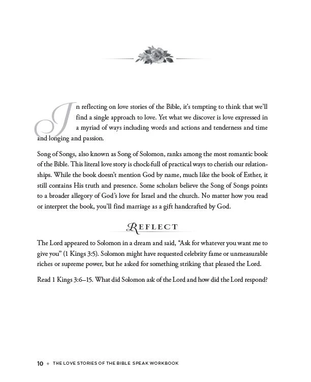 The Love Stories of the Bible Speak Workbook: 13 Biblical Lessons on Romance, Friendship, and Faith - Image 9