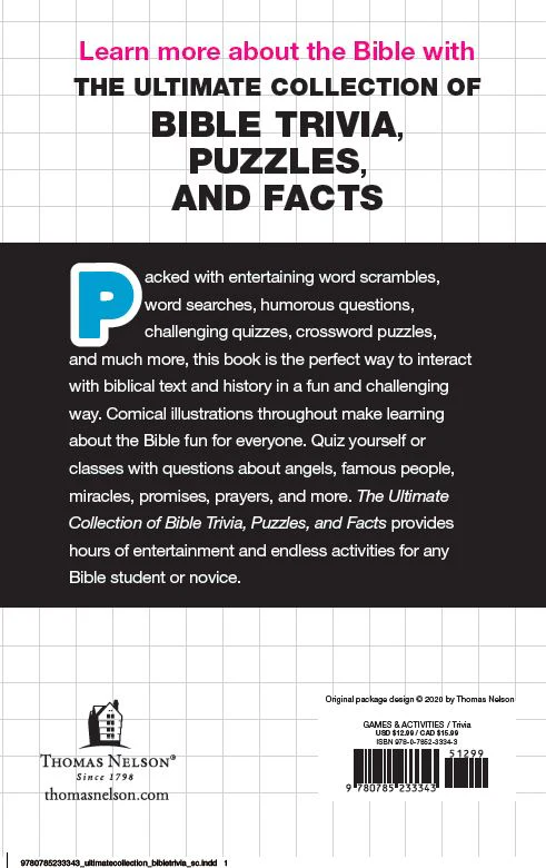 The Ultimate Collection of Bible Trivia, Puzzles, and Facts - Image 3